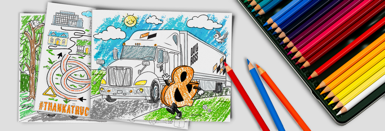 Drawings colored by children