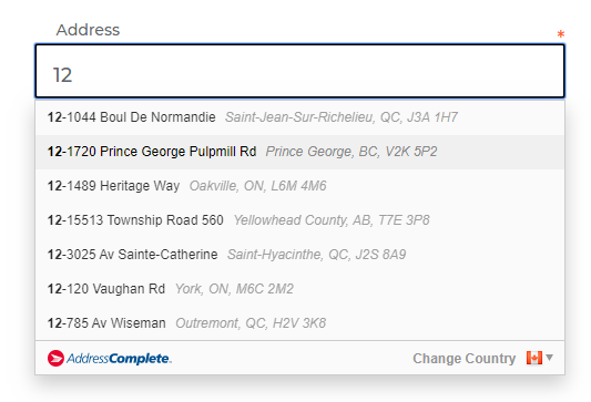 address