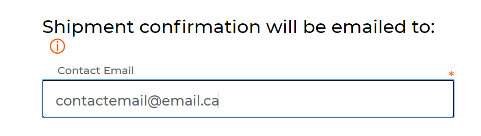 shipment confirmation