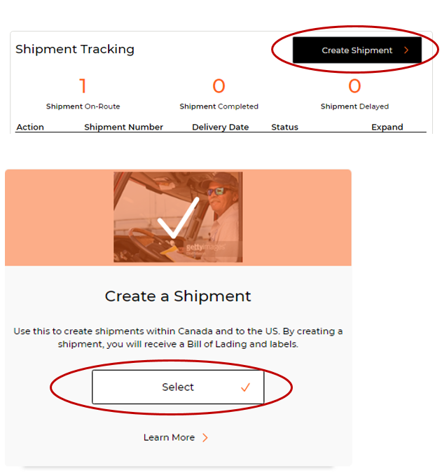 create shipment