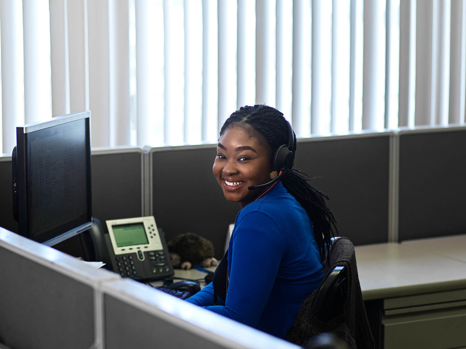 Woman working in customer service