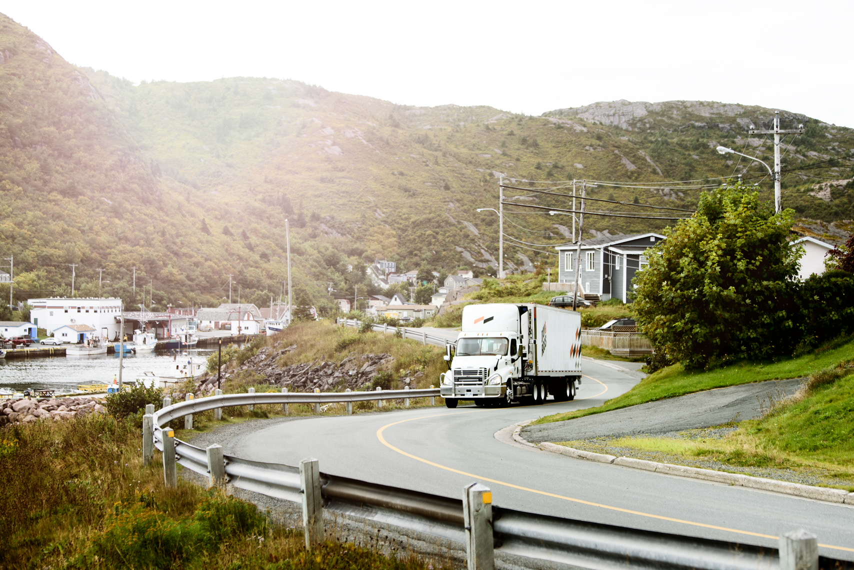 Truck on highway